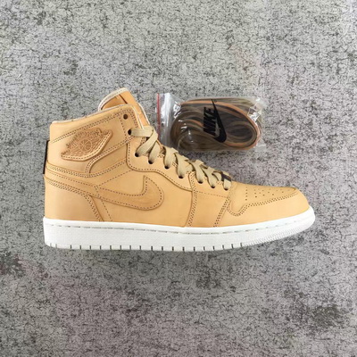 Authentic Air Jordan 1 Vachetta Tan